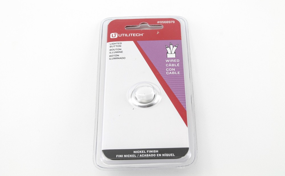 Utilitech Wired Lighted Button Part No. 0568979 Brand New In Plastic
