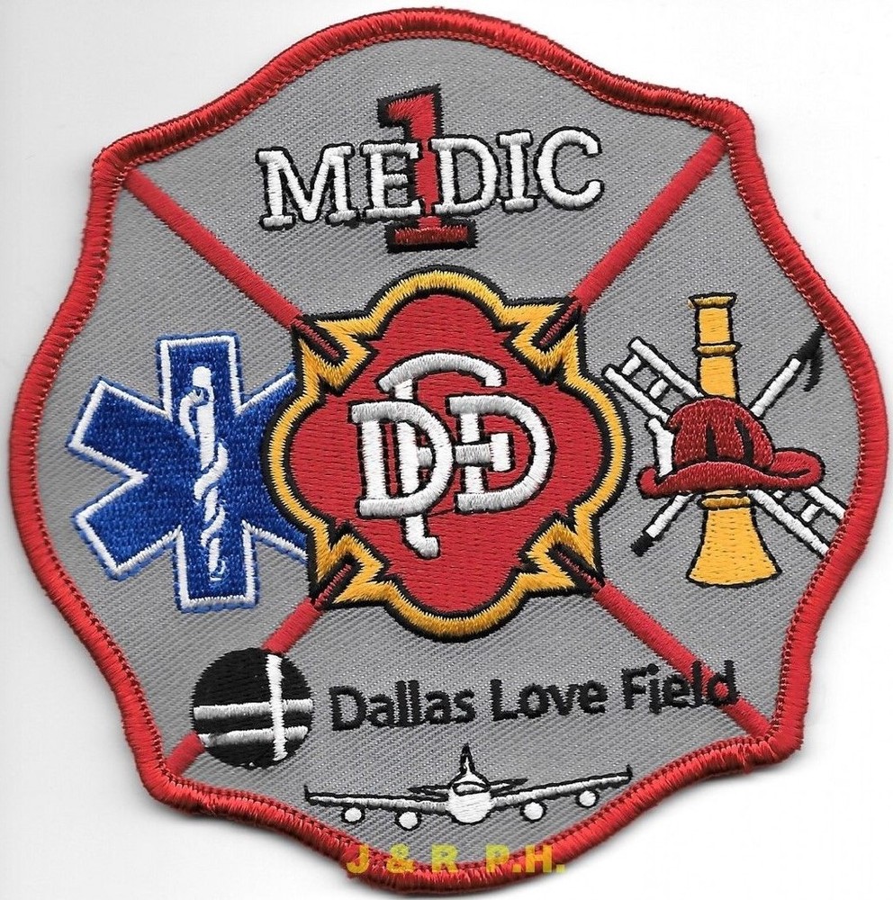 Dallas  Medic - 1  "Love Field", Texas  (4.5" x 4.5" size) fire patch