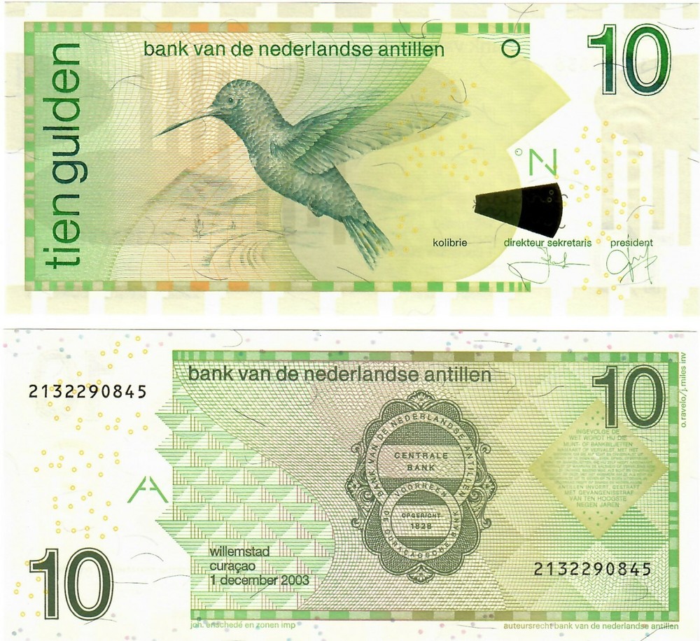 Netherlands Antilles 10 Gulden 2003 UNC