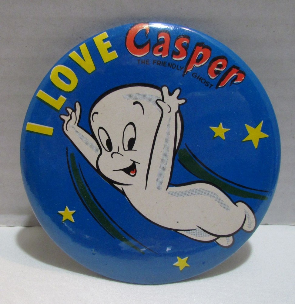 I Love Casper The Friendly Ghost button pin