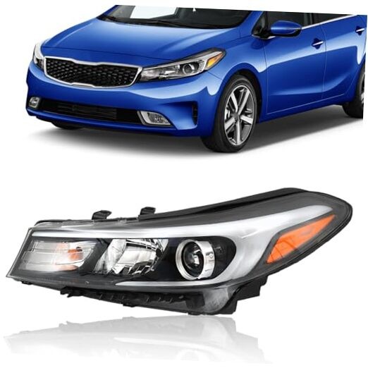 Headlight Assembly w/o DRL Replacement for Forte 2017-2018 Left Headlamp