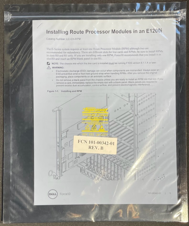 Dell Force 10 E-Series Exascale Route Processor Module / 754-00142-00 / 8R4VK