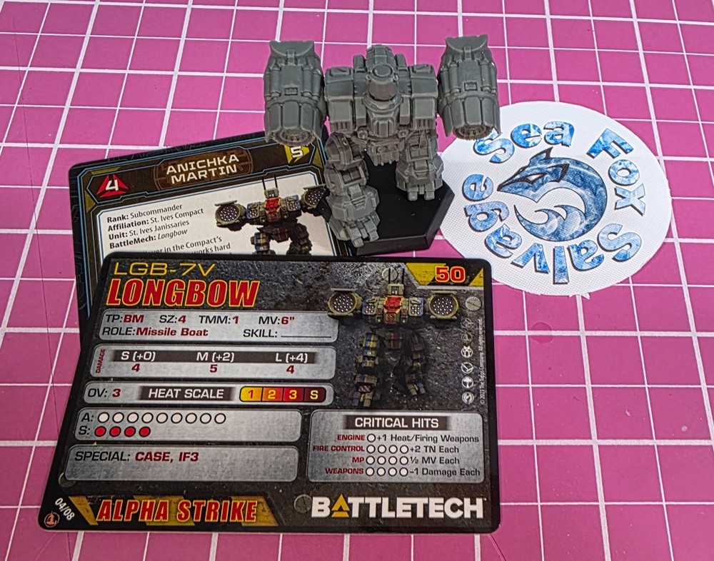 BattleTech Longbow Mech -- Inner Sphere Fire Lance + Cards