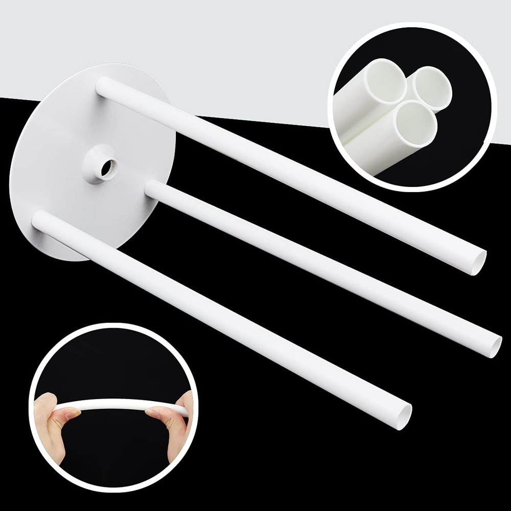 2 Tier Cake Separator Plates with 6 Pillars Dowels Rods for Stacking Cake