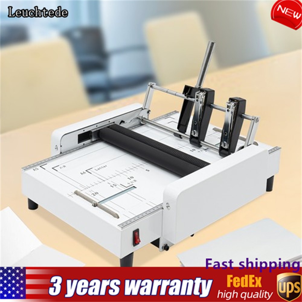 A3 Booklet Folding Binding Machine 60W Paper Stapling Making Book Stapler Office
