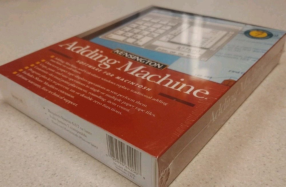 Kensington Adding Machine Software For Macintosh System 7 Vintage New Sealed! 💾