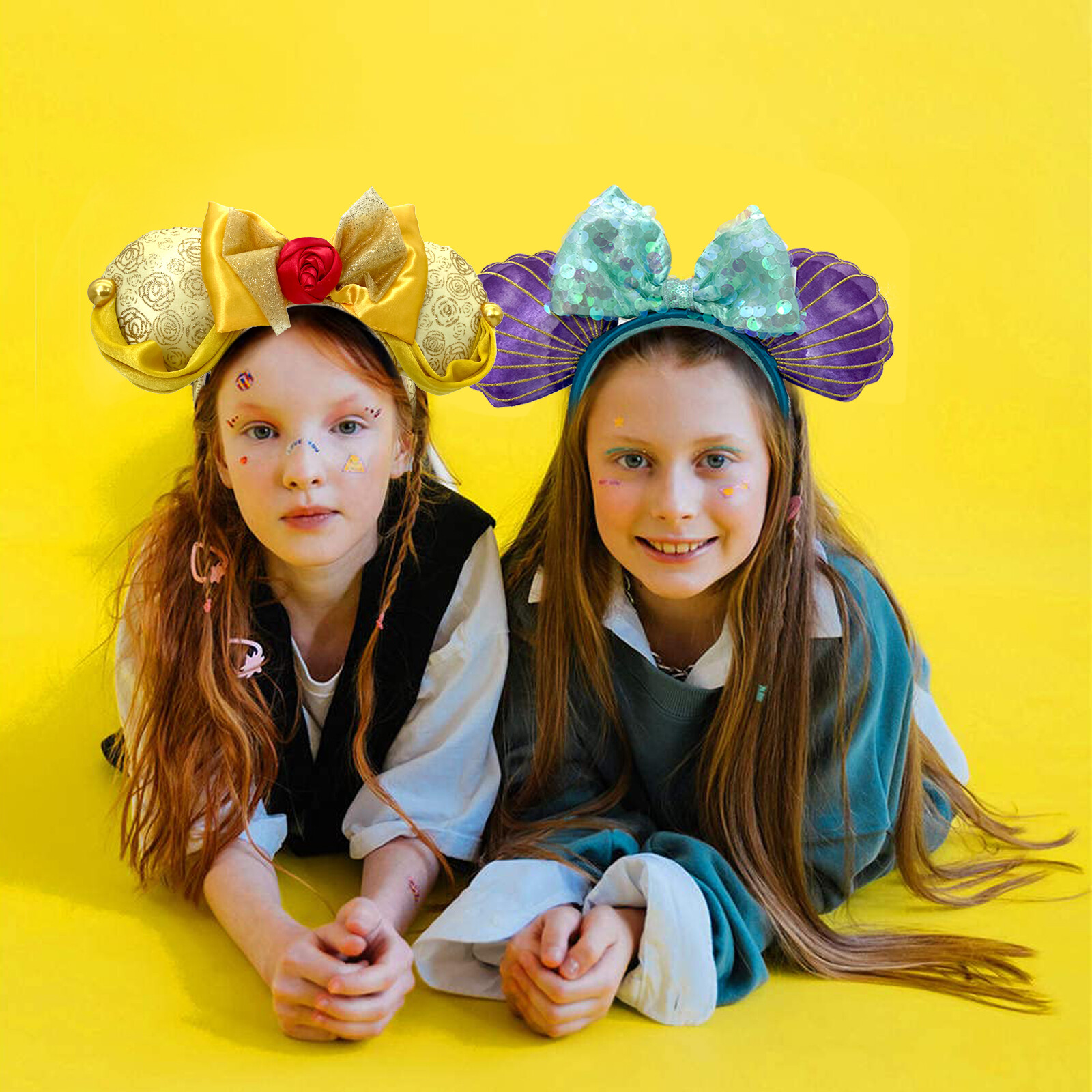 DisneyParks Minnie Mouse Ears Beauty and the Beast Belle Bow Mickey Headband2026