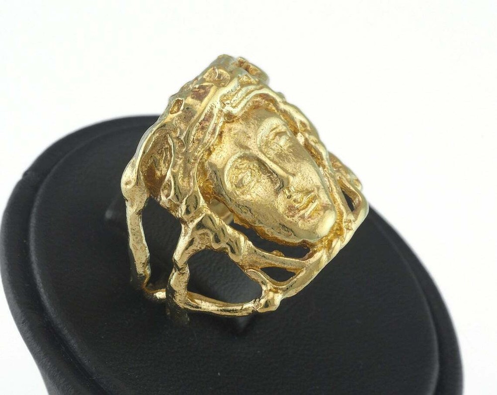 Face Adjustable Ring Raw brass (19mm 9US inner size - Adjustable ) OZ3248