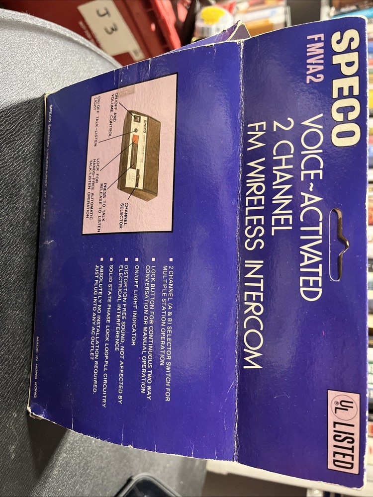 SPECO FMVA2 Voice Activated 2 Channel FM Wireless Intercom