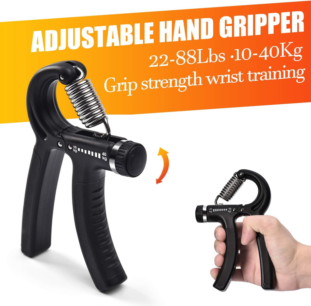 Grip Strength Trainer Kit 7PCS Adjustable Hand Gripper Finger Exerciser Set