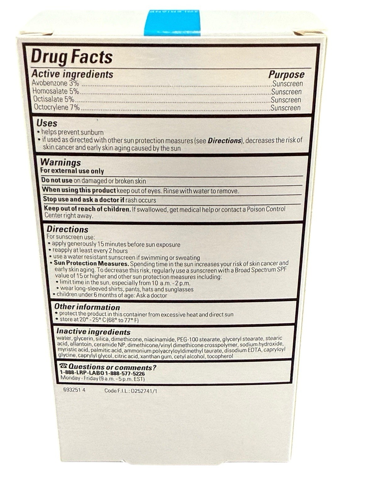 La Roche-Posay Toleriane Double Repair Moisturizer SPF 30, -EXP. 07/2026