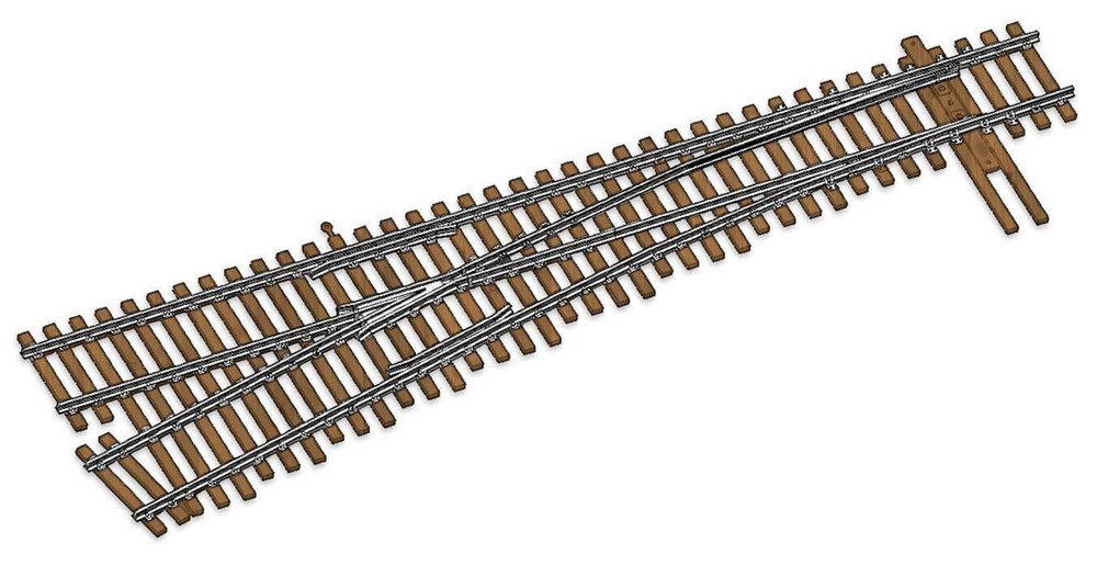 WalthersTrack Code 100 Nickel Silver DCC-Friendly #6 Turnout - Left Hand