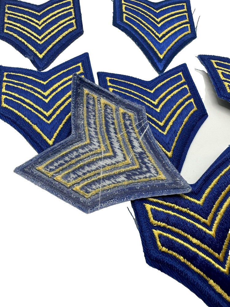 sergeant rank patch 3.5" tall chevron police patch 3 stripe Sergeant stripes 7