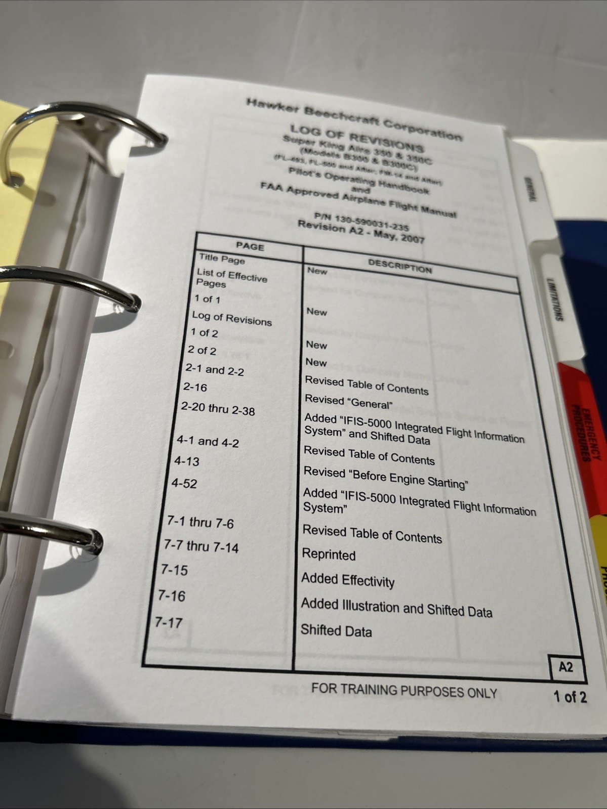 Flight Safety International Pilot Manual Super King Air 350 350C Updates to 2009