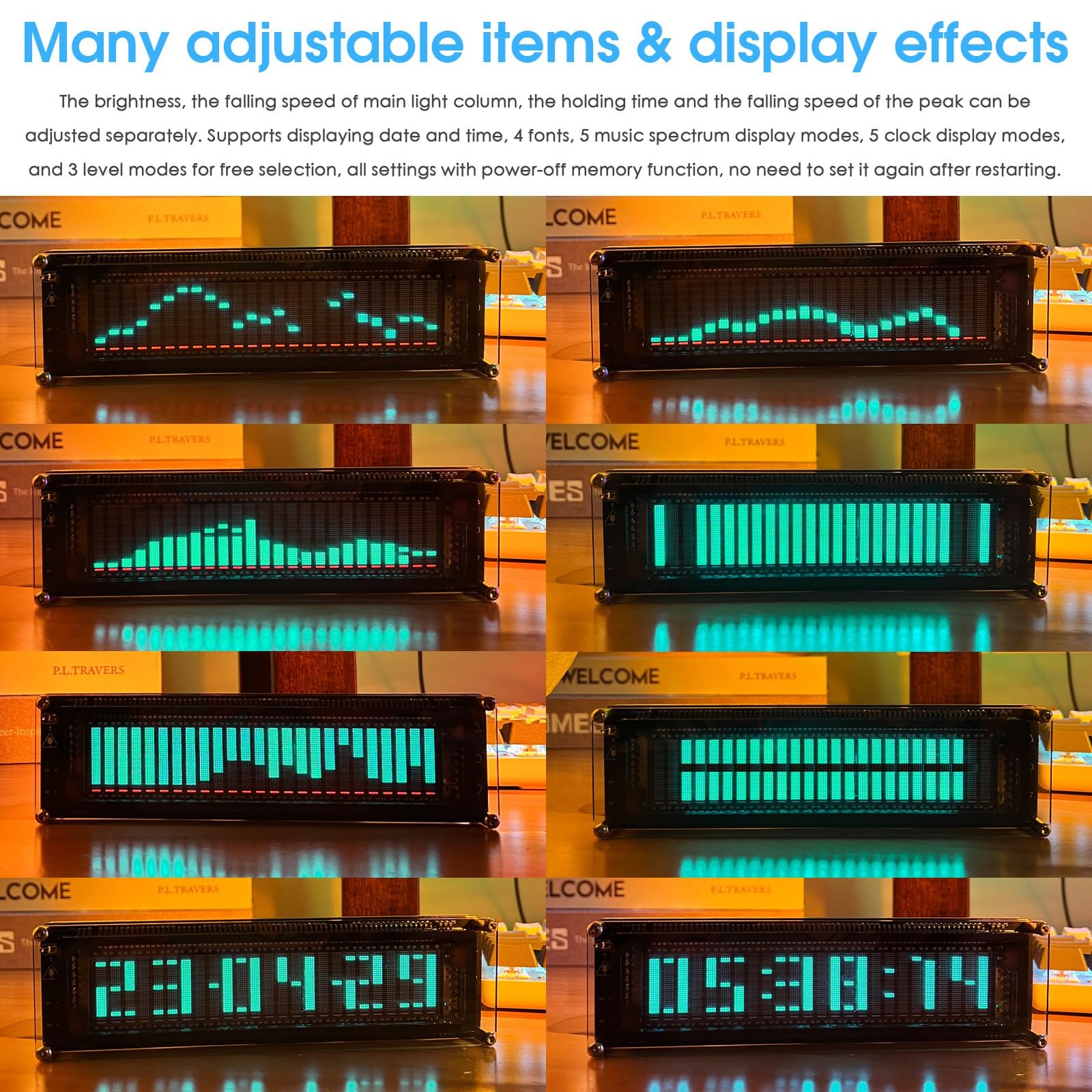 Nobsound AK2515 Pro Audio Spectrum Analyzer with VFD Display, MIC Input