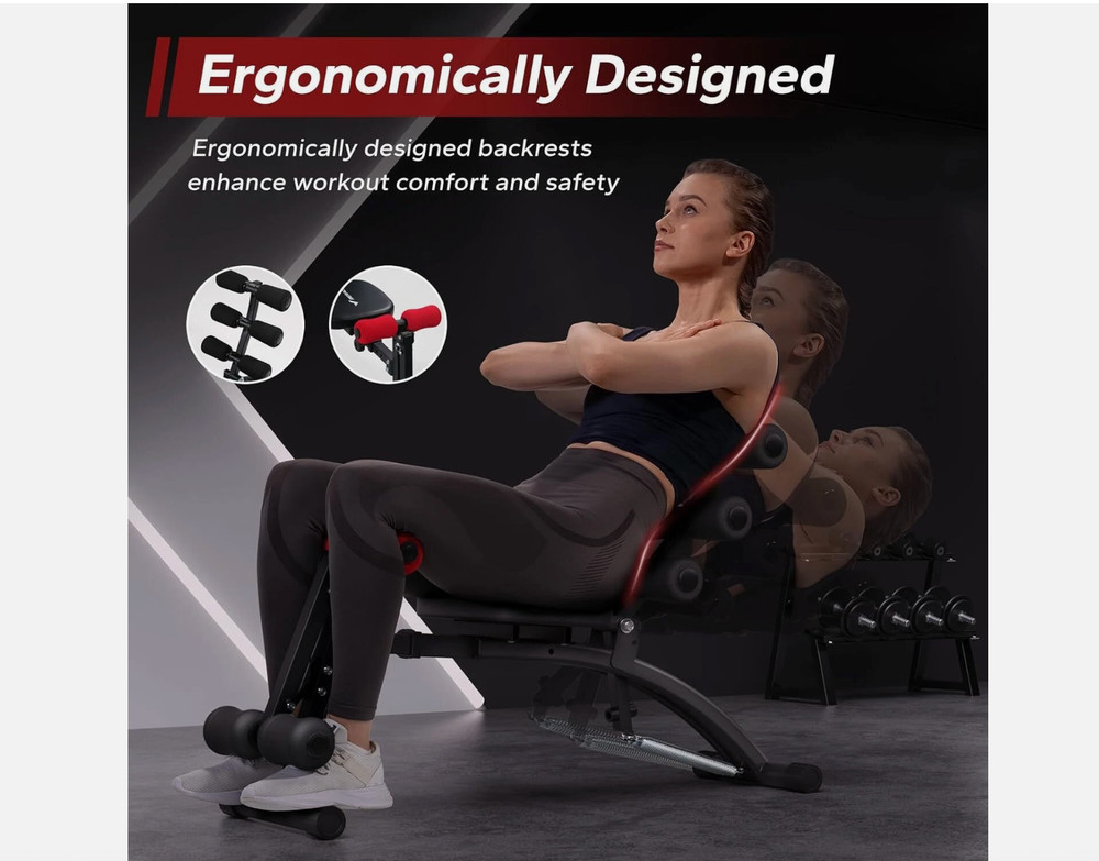 MERACH Multi-Functional Adjustable Ab Trainer Machine Workout Bench for Home Gym