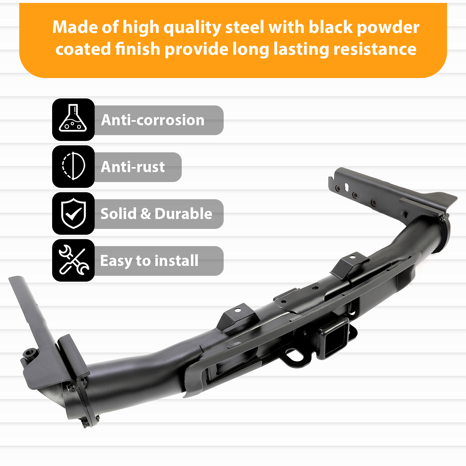 For 2011-2022 Jeep Grand Cherokee Steel Rear Trailer Hitch Receiver Hitch Bezel