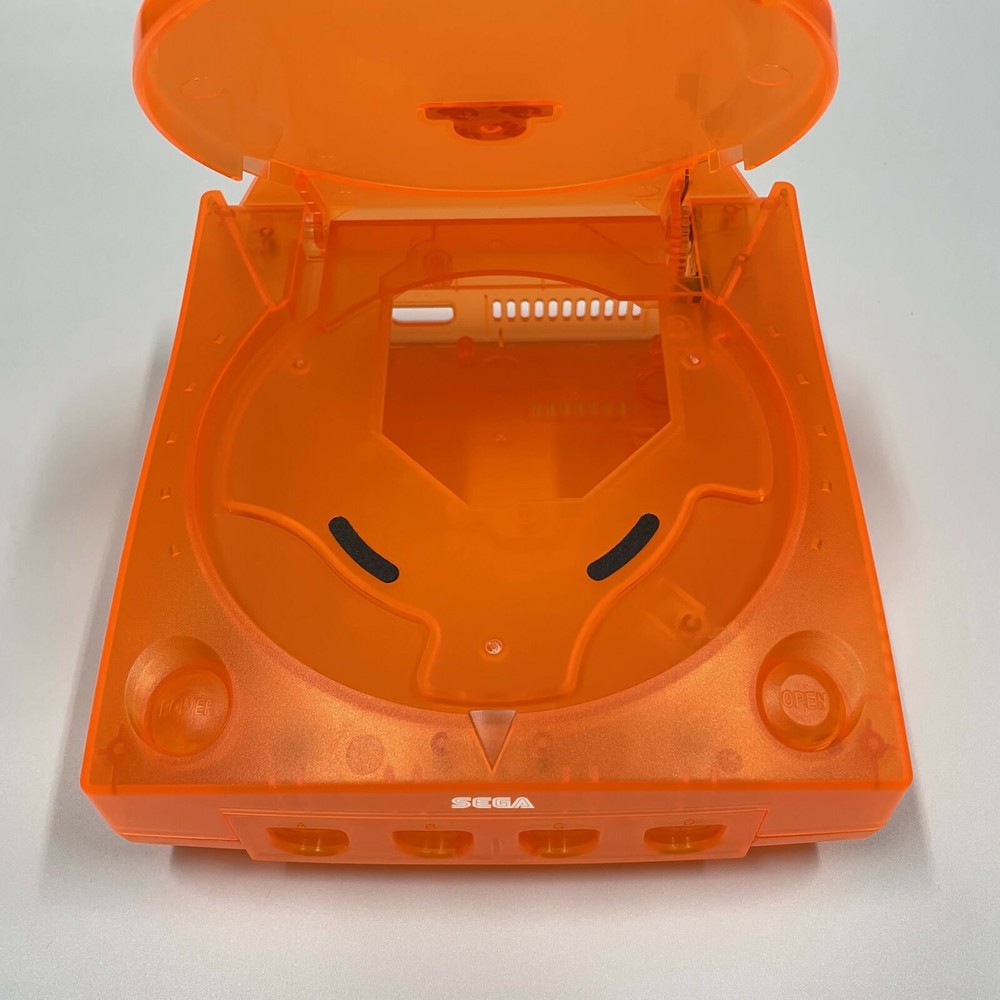 Replacement Translucent Case Shell for SEGA Dreamcast Transparent Crystal Orange