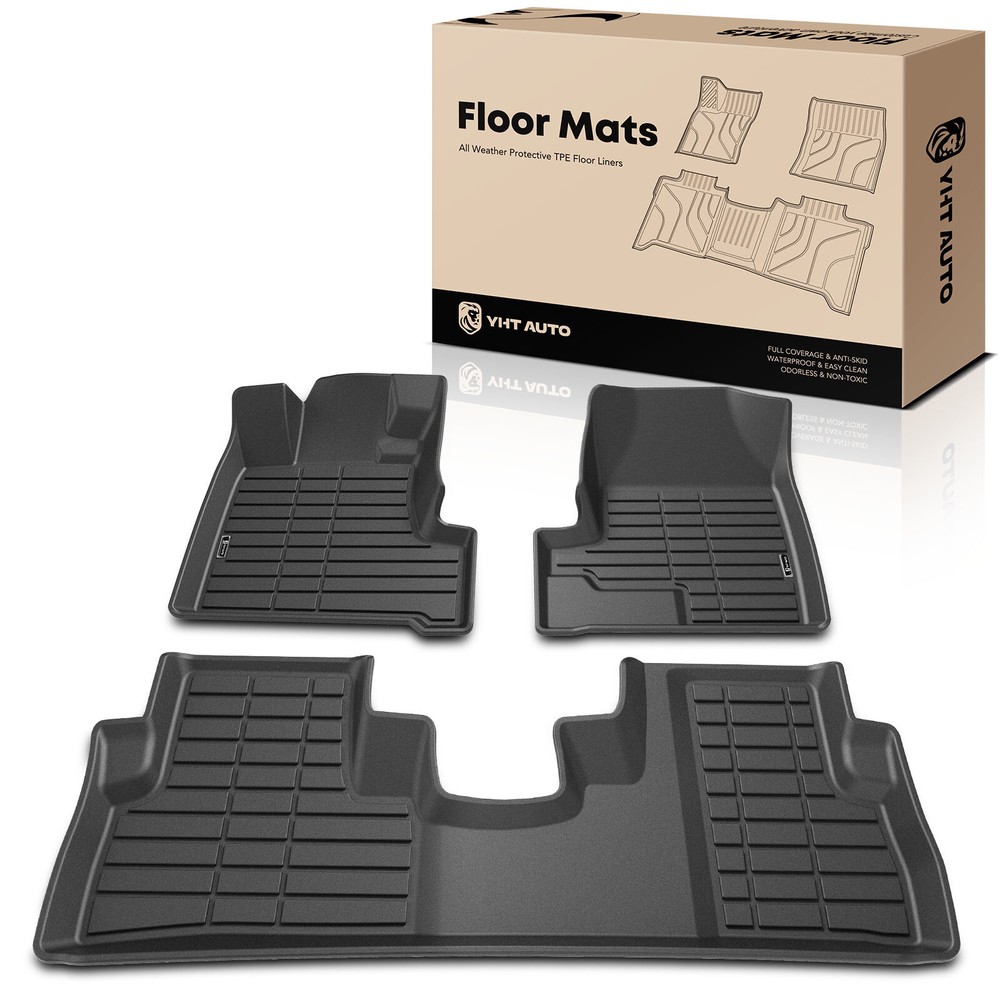 3x Front & Rear Side Black Floor Mats Liners for Honda CR-V 2007 2008 2009-2011