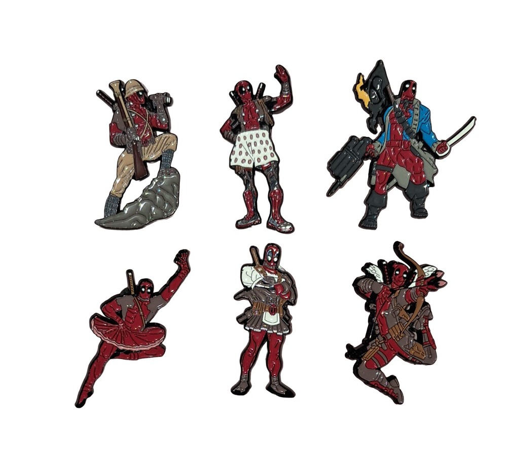 Marvel Studios: Deadpool High Quality Metal-Based Enamel - 6 Lapel Pin Set