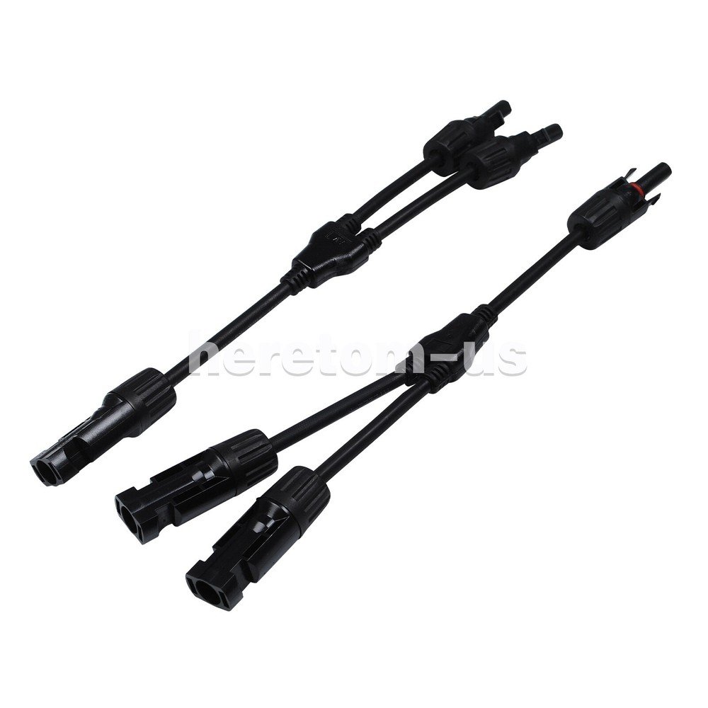 Solar Panel Y Branch Cable Connection Waterproof Adapter Connector Extension US