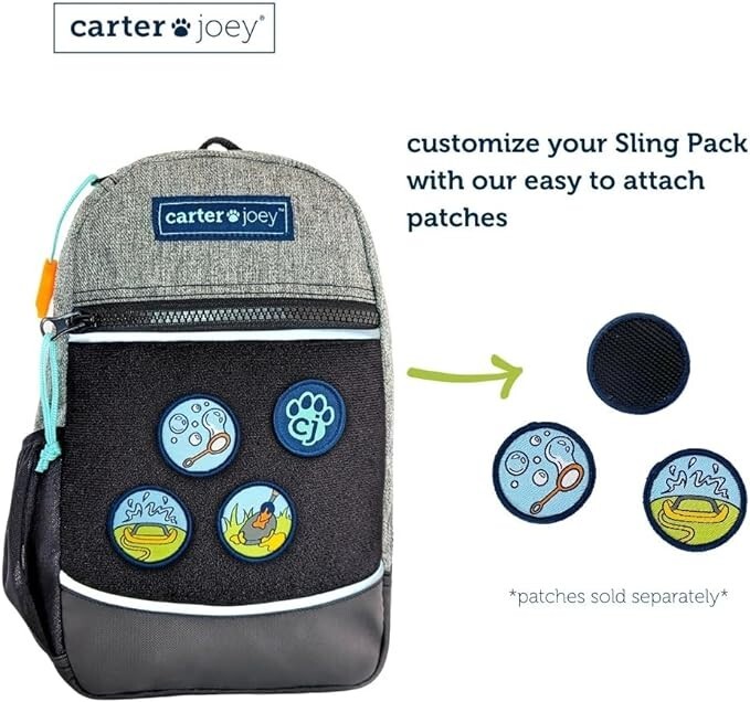 Sling Pack - Heather Gray Children's Backpack, Durable, Includes Whistle, Reflec