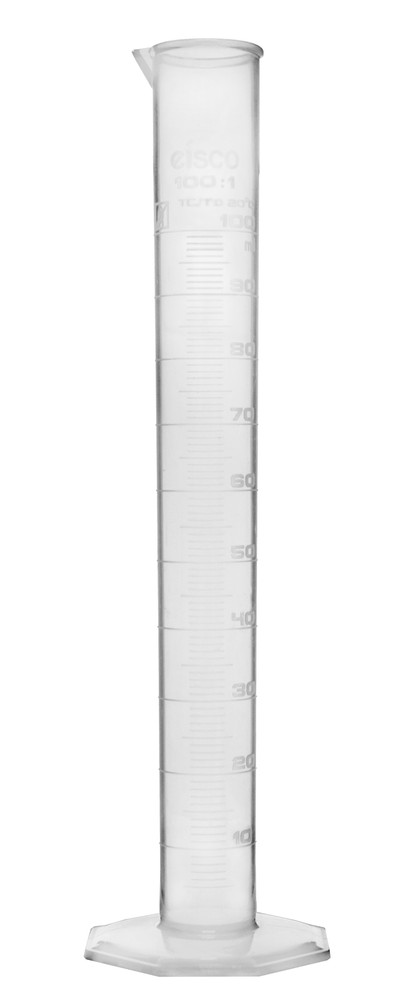 Eisco Labs 100ml Graduated Cylinder, Class B - Polypropylene