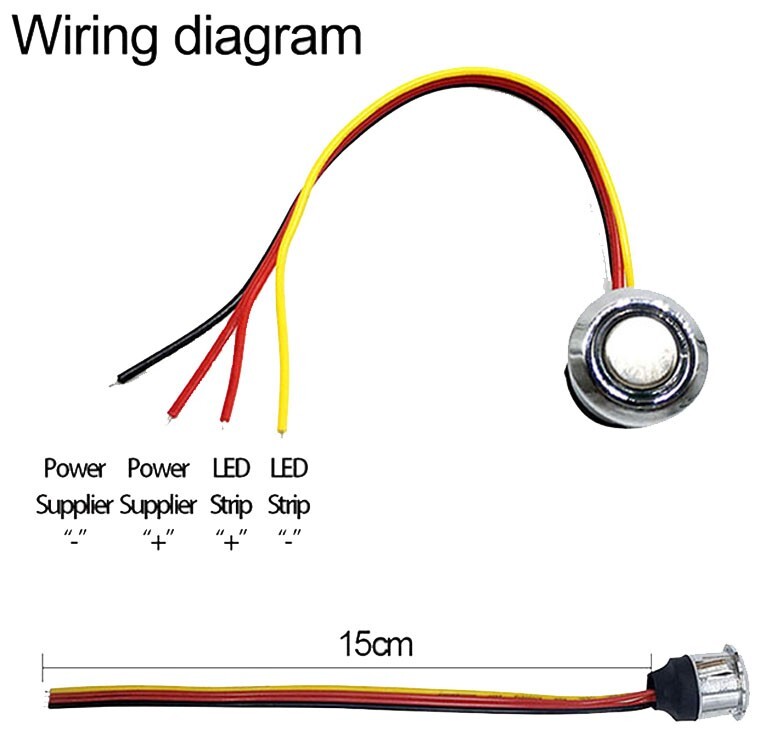NEW! 12VDC Touch Switch + Dimmer Controller For LED Strip Light DC 5V -24V 2pcs
