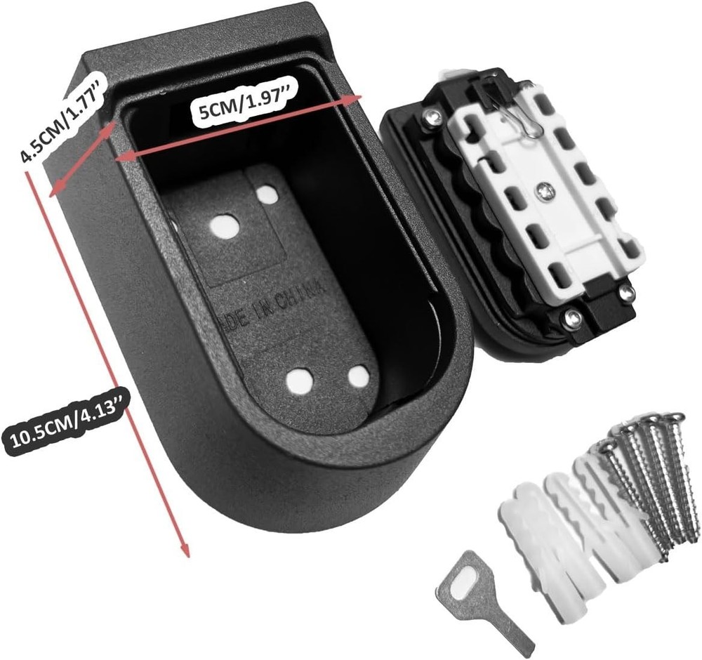 Secure Wall Mount Key Keeper - Waterproof, Adjustable Code Lock Box for Homes