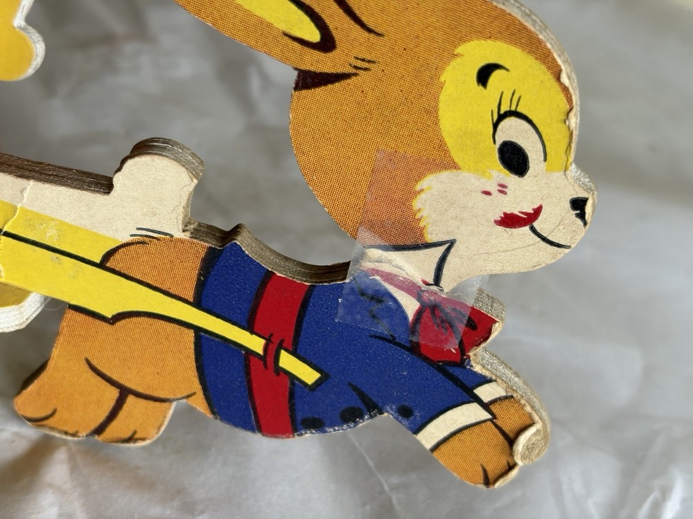 Vintage Whitmans Candy Container Rabbit Pulling A Wagon