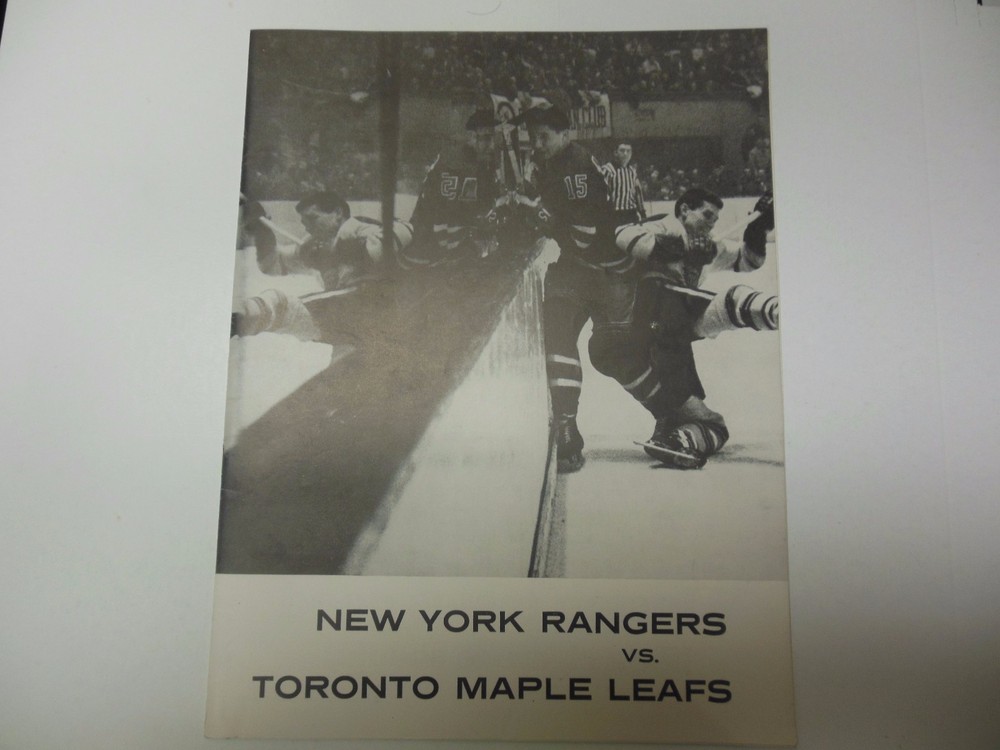 NEW YORK RANGERS NHL PROGRAM 1963 VS TORONTO MAPLE LEAFS 11/14 MSG
