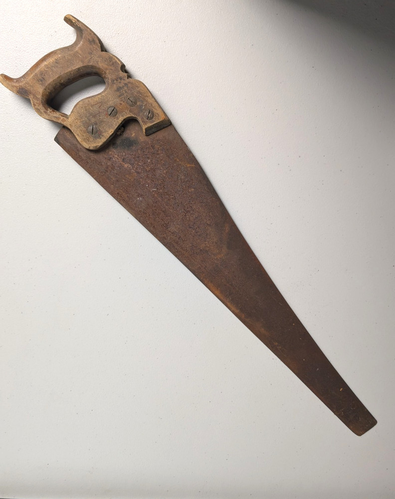 Vintage Hand Saw Warranted Superior Eagle Medallion Rustic Primitive Wall Decor
