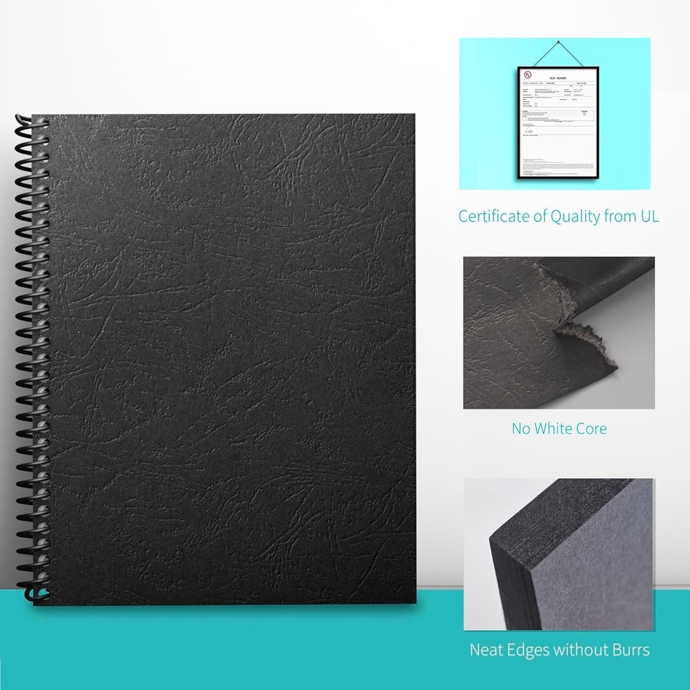 120 Pack Binding Covers & Combs Kit - Professional Quality Document Presentation