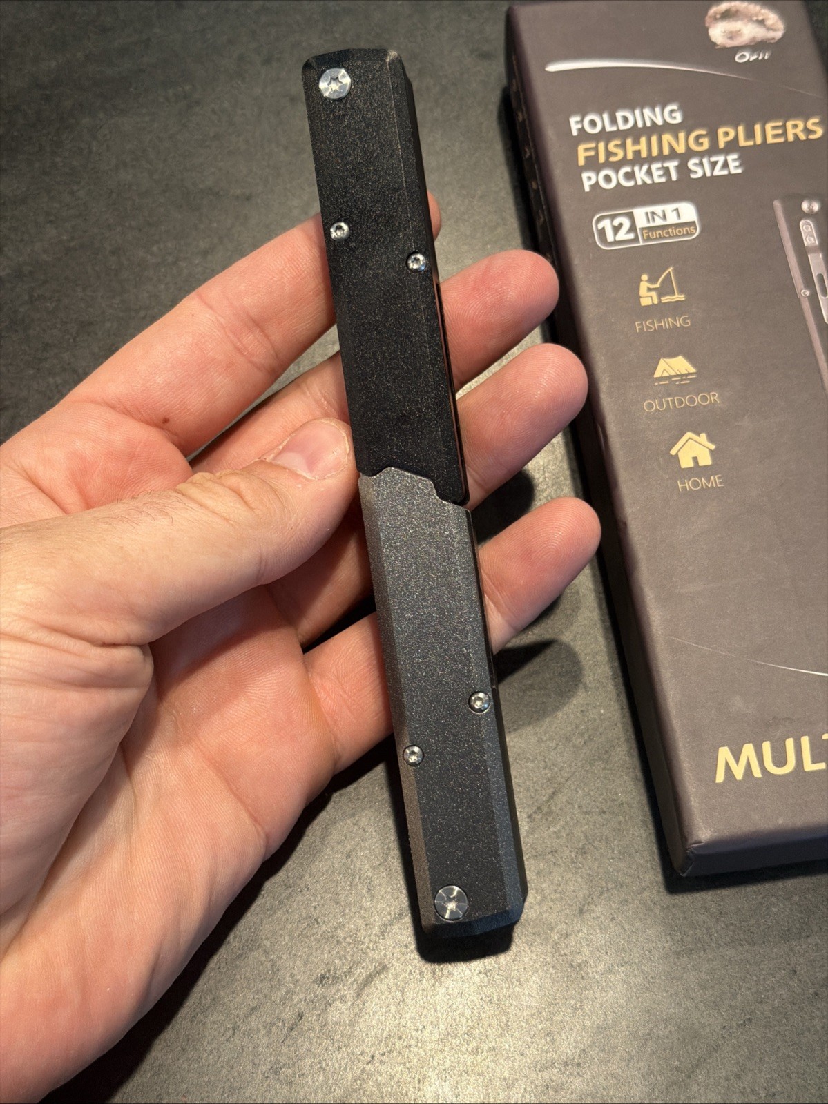 12-in-1 Pen-Sized Folding Fishing Pliers, Marine-Grade Stainless Steel Profes...