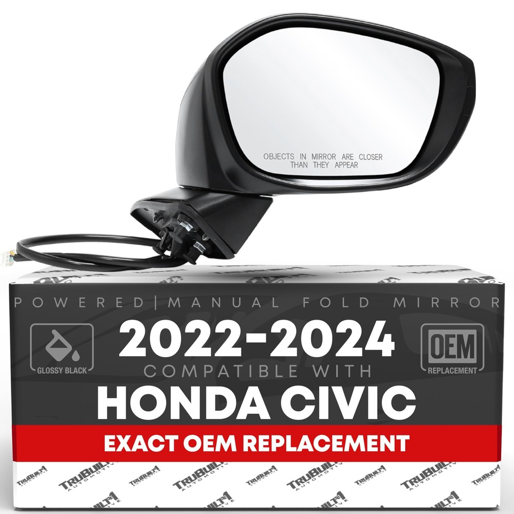 Honda Civic Passenger Side Mirror Replacement - Powered Adjustment, Manual Fo...