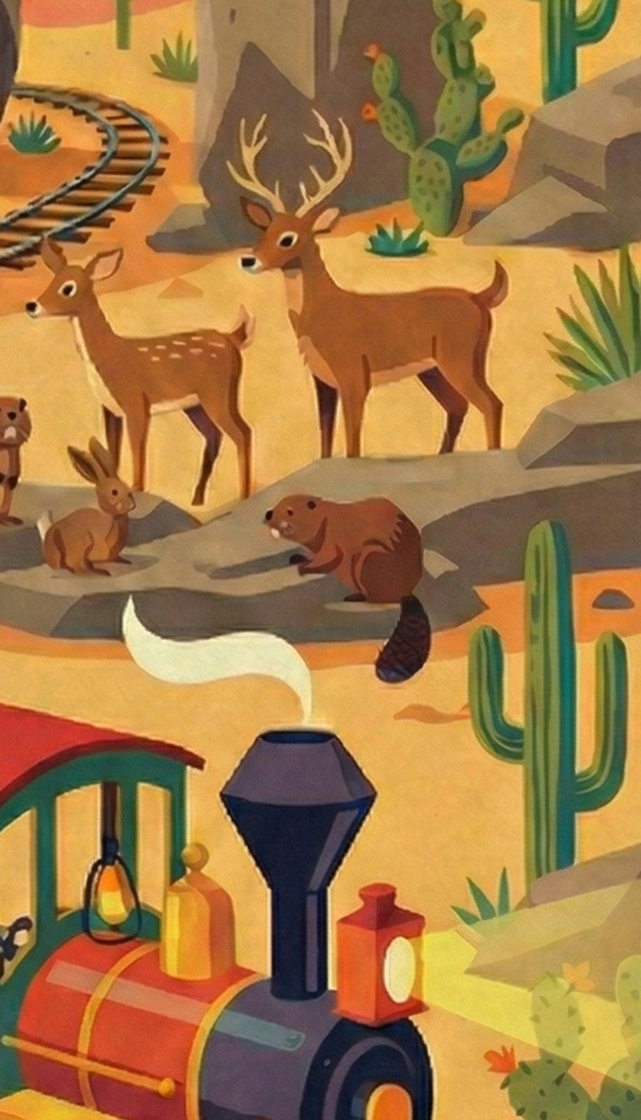 Mine Train Retro Glossy Poster 13x19 Frontier Train Wall Art Print