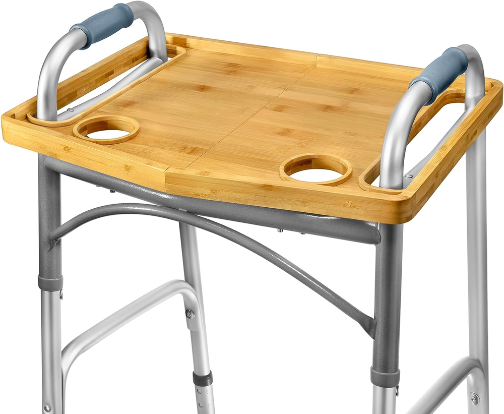 Walker Tray Table with Cup Holder Mobility Table Tray for Folding Walkers Foldab