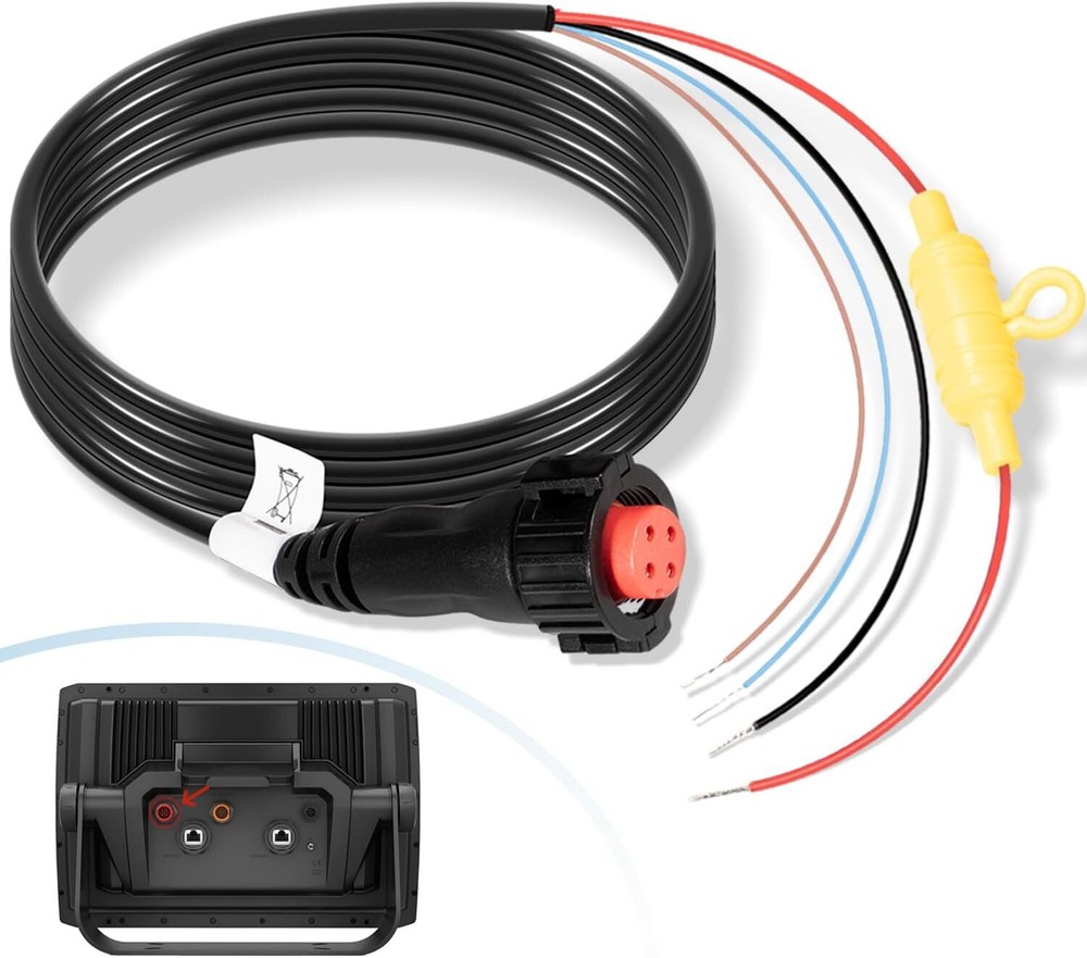 for Garmin ECHOMAP Ultra 4-pin Threaded Power Data Cable 010-12938-00