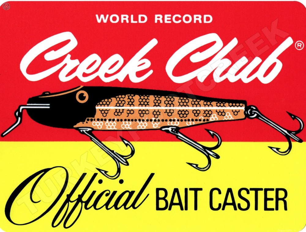 Creek Chub Bait Caster 9" x 12" Metal Sign