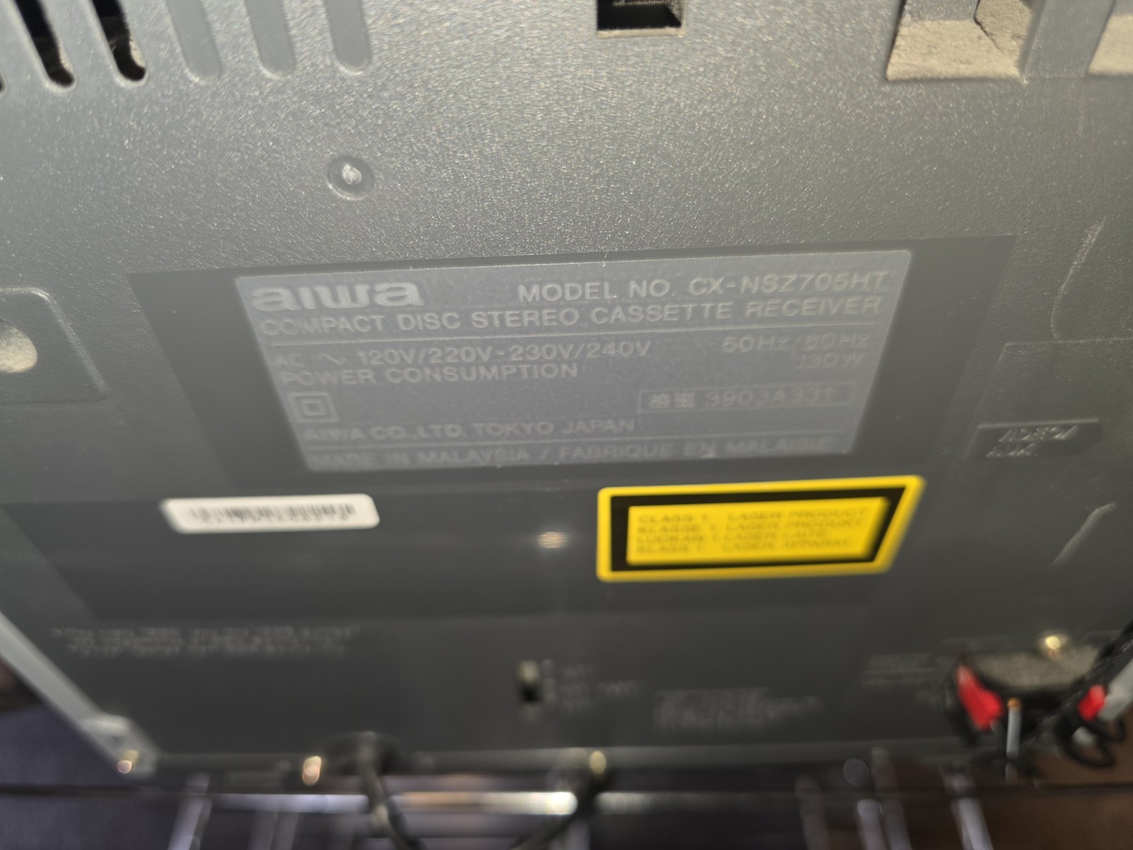 AIWA CX-NSZ705HT Compact Stereo System w/ Dual Powered Subwoofers – AM/FM Works