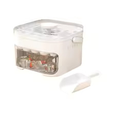 50-Cube Ice Maker with Easy Press Cap Double Layer Ice Cube Maker Refrigerator H