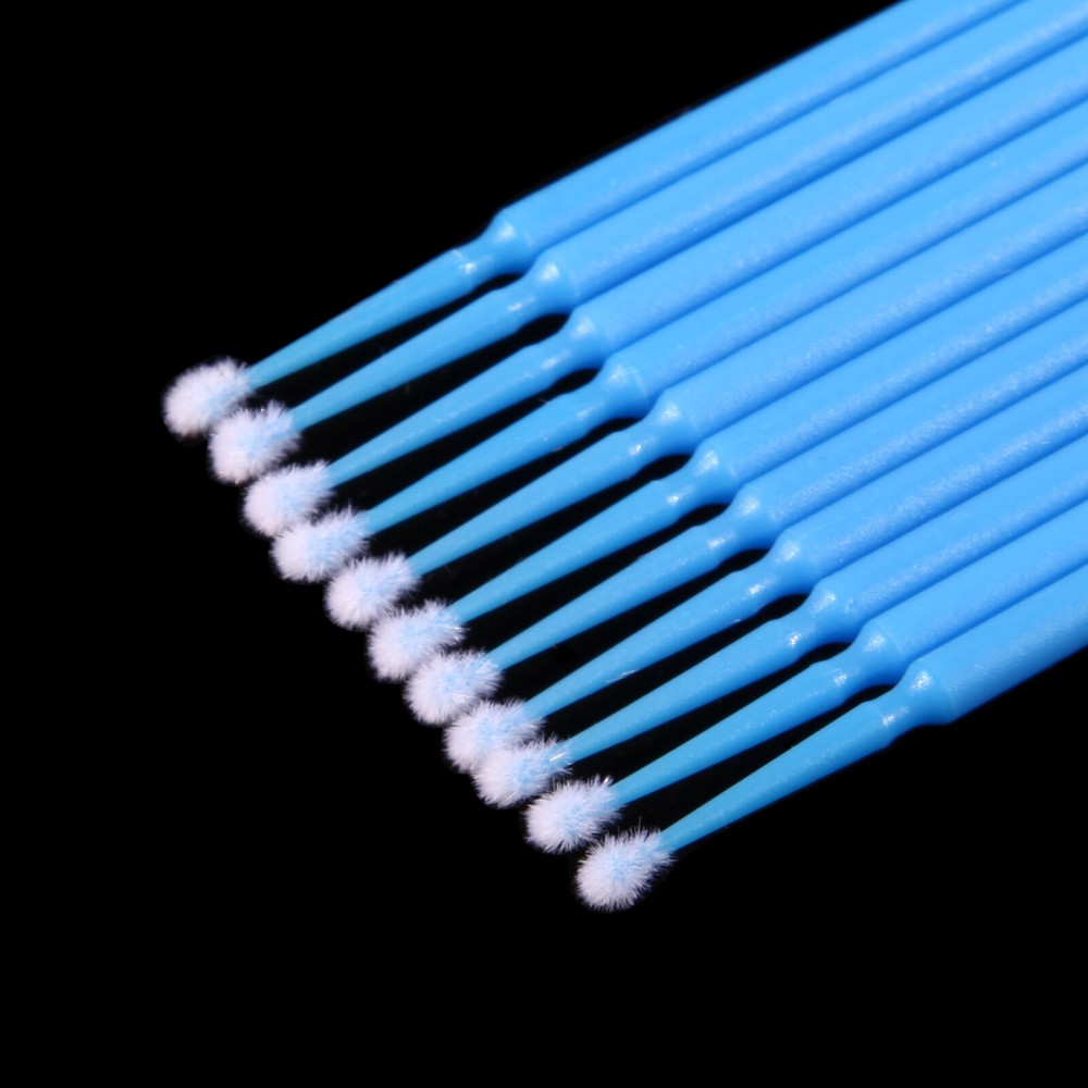 100Pc Dental Microbrush Disposable Applicators Tips Micro Brush Clean Blue 2.5mm