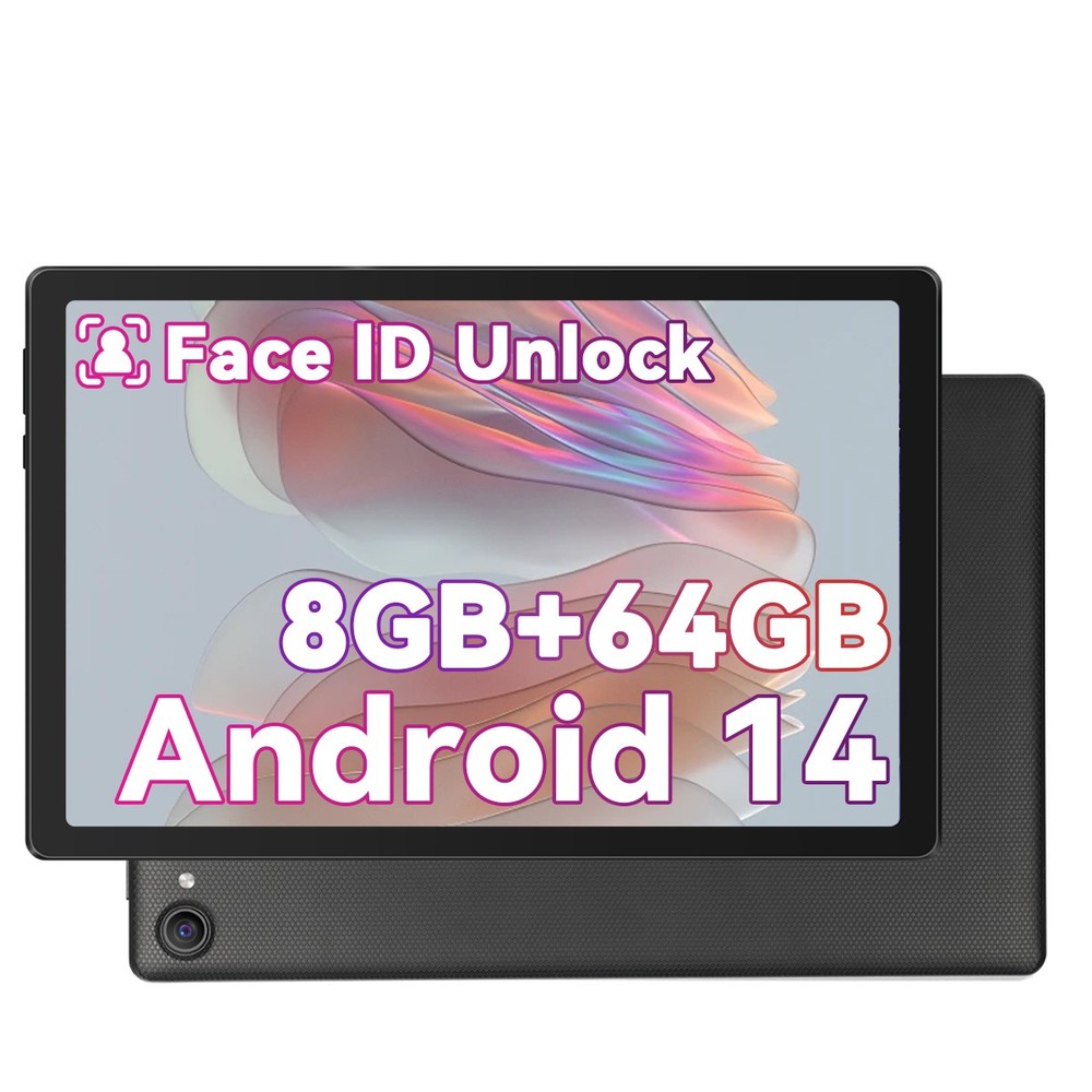 10.1 inch Android Tablet 10+128GB IPS Touchscreen Octa-core Processor Wi-Fi 6