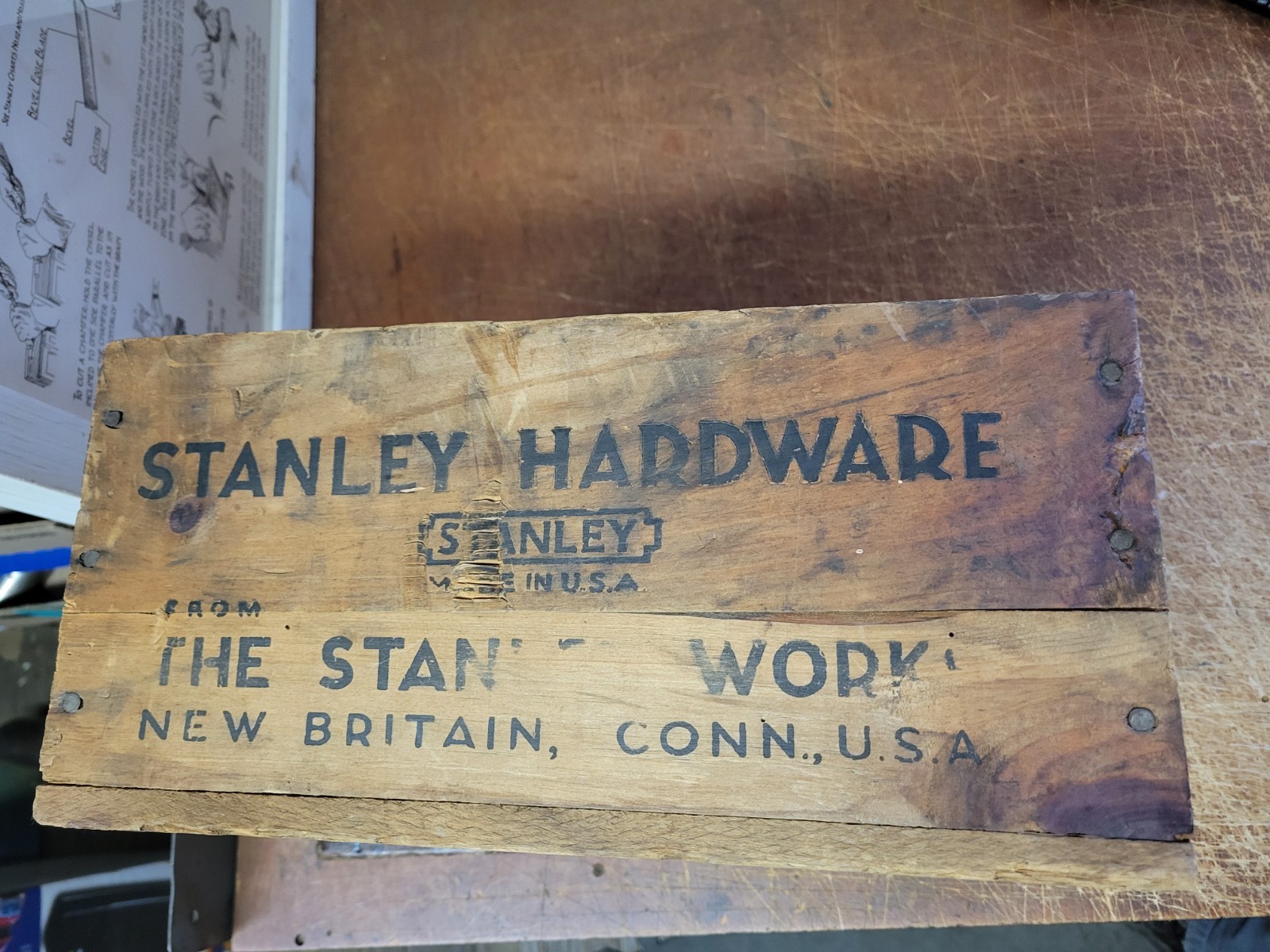Antique The Stanley Works, Stanley Hardware, Shipping Crate