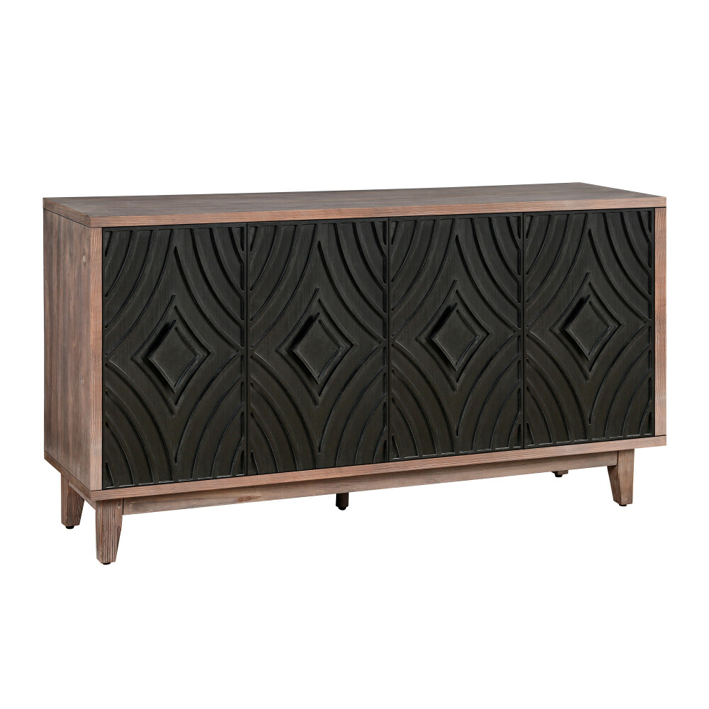 Kitchen Storage Cabinet Sideboard Buffet Cabinet with Solid Wood Legs