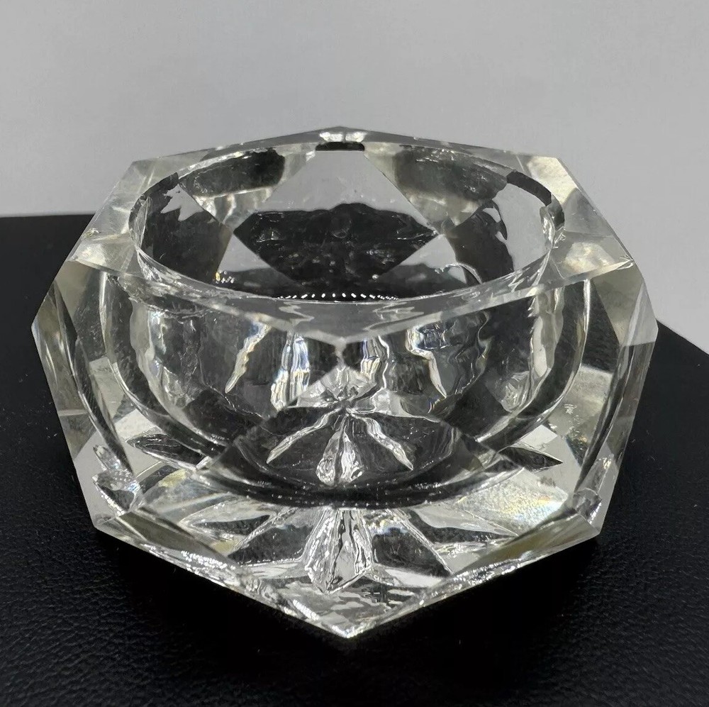Antique 2 Richards & Hartley EAPG Star Pattern Open Salt Cellars Dips 2.25”W