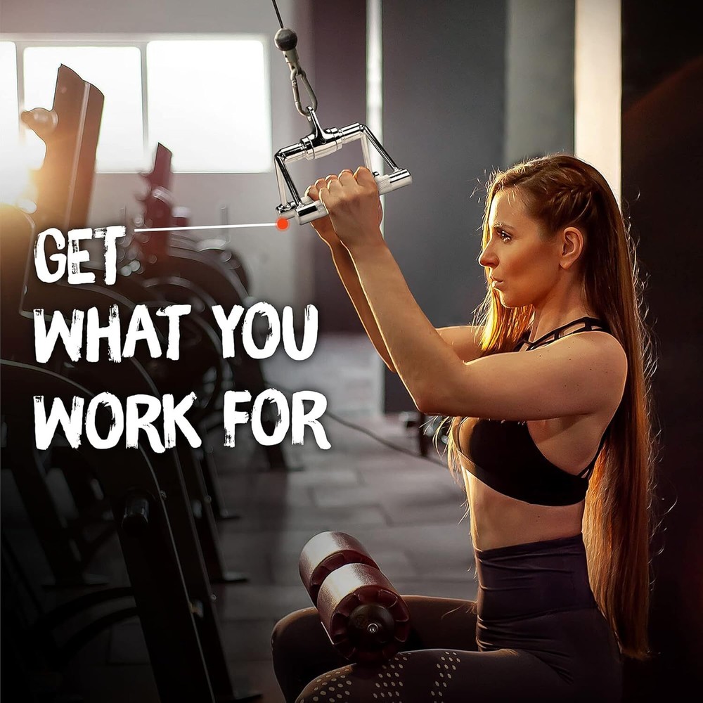 Double D Row Handle Cable Attachment for Weight Workout, Cable Machine Accessori
