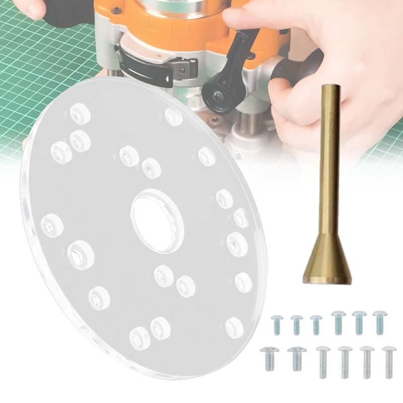 Transparent Acrylic Router Base Plate Precise Router Accessory For Woodworking