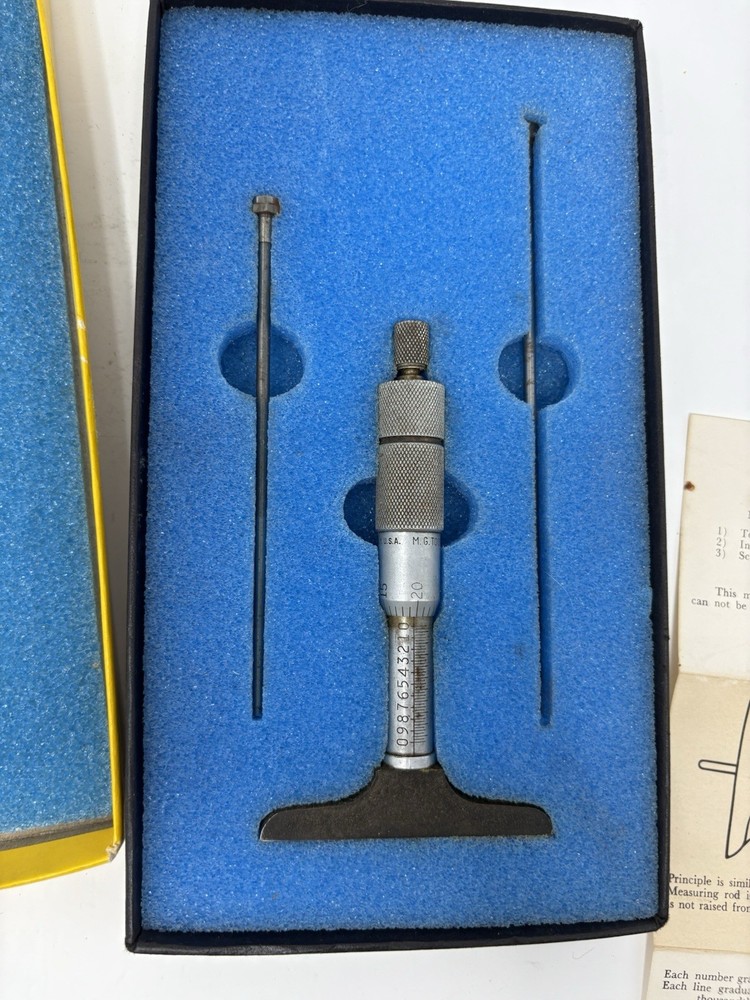 Vintage MG Tool Company Precision MICROMETER 0-3" Range 3700