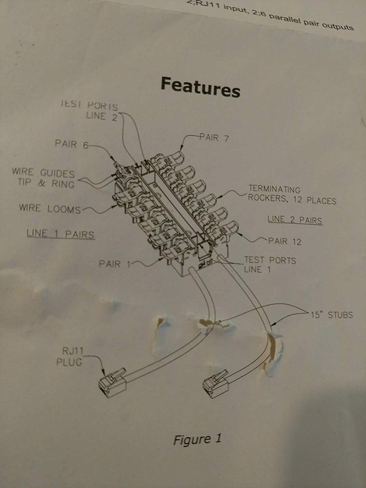 Tii Network Technologies 68M-2-2T 12 Pair Two Line Sealed Wire Termination Block